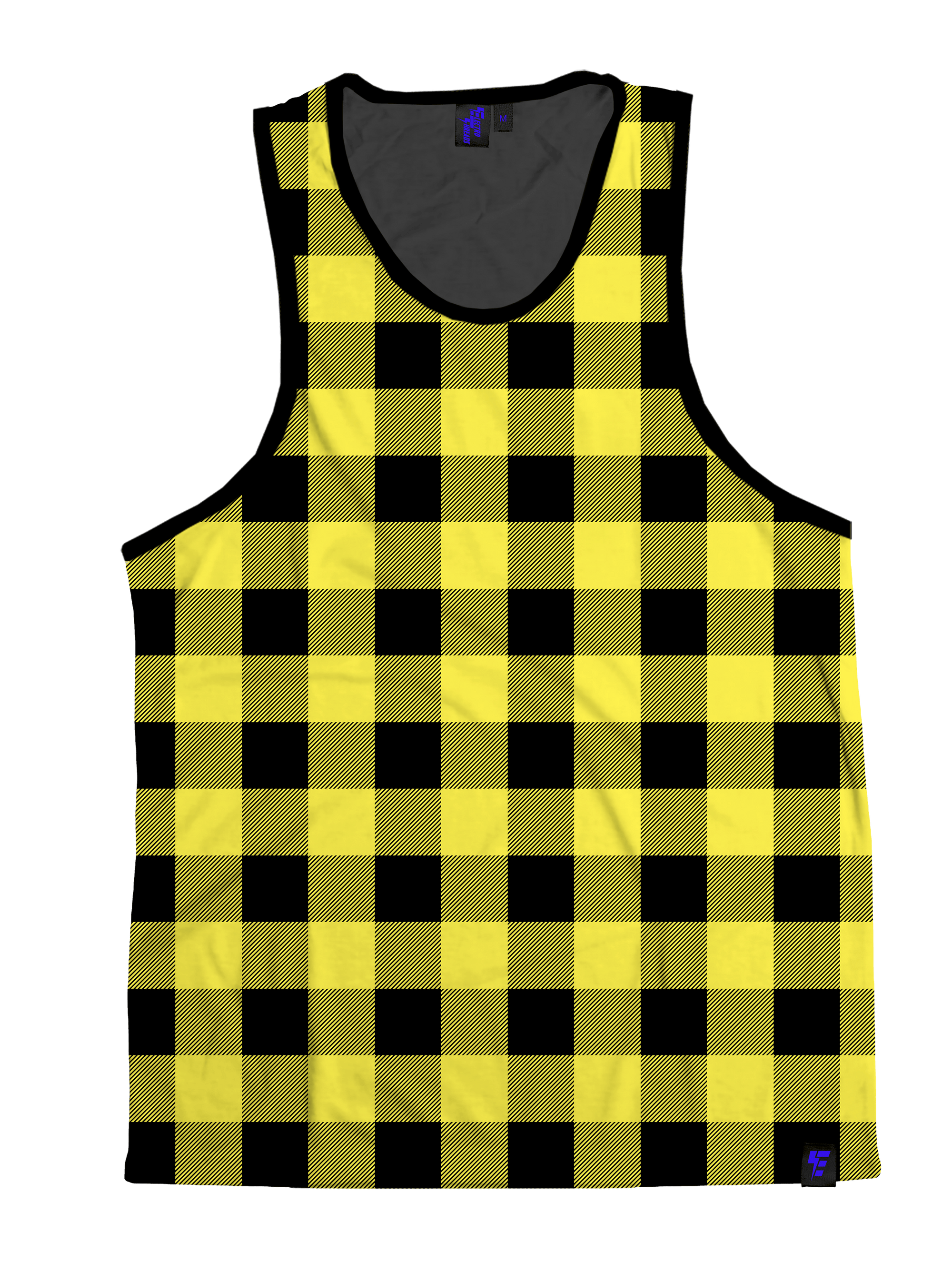 Yellow plaid tank top sales
