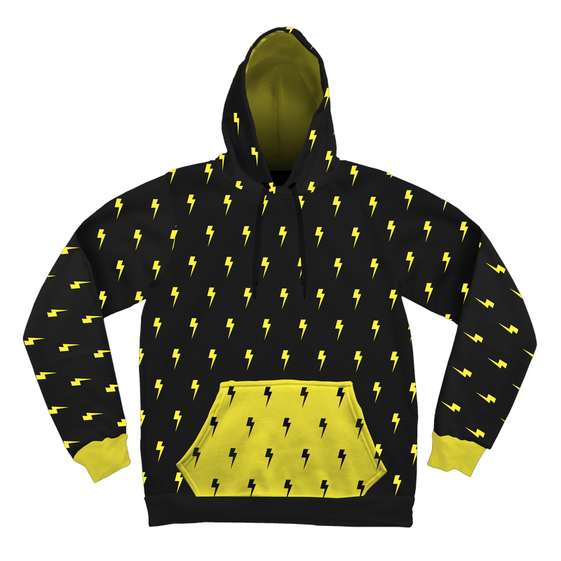 Neon Yellow Bolt Pullover Hoodies T6 