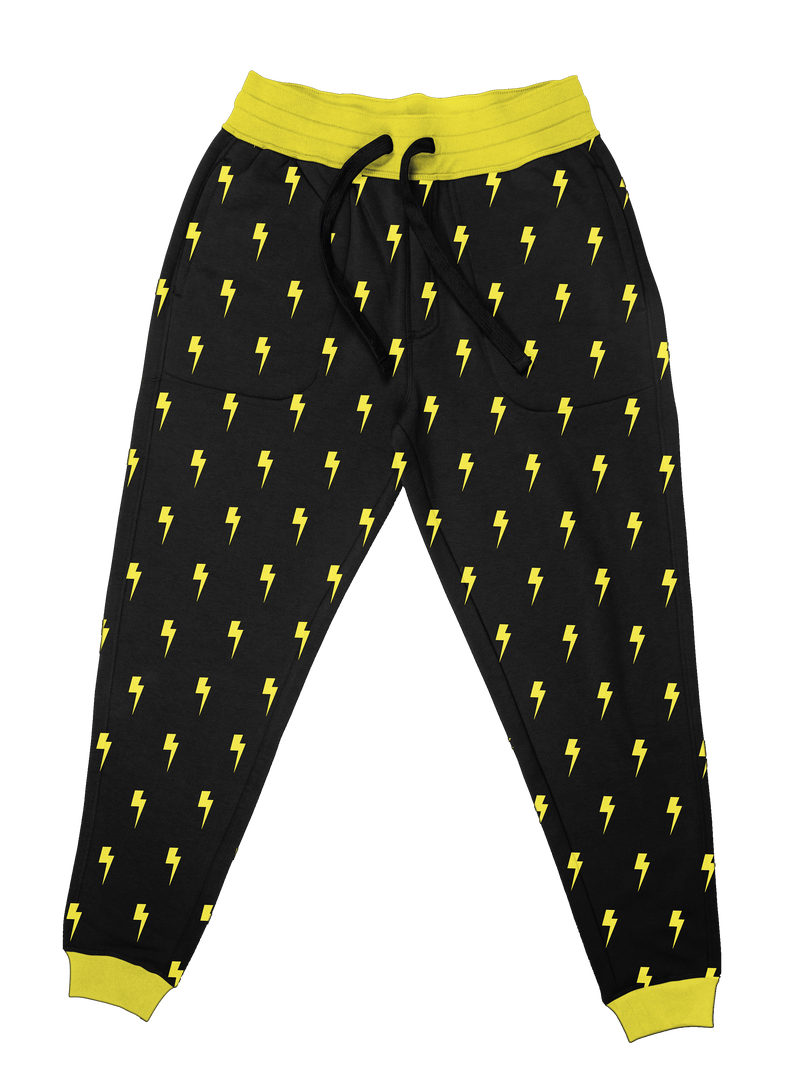 Neon Yellow Bolt Unisex Joggers Jogger Pant T6 
