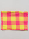 Neon Yellow & Pink Plaid Tube Top Tube Top T6