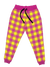 Neon Yellow & Pink Plaid Unisex Joggers Jogger Pant T6 
