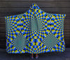 Optical Illusion 1 Hooded Blanket Hooded Blanket Electro Threads