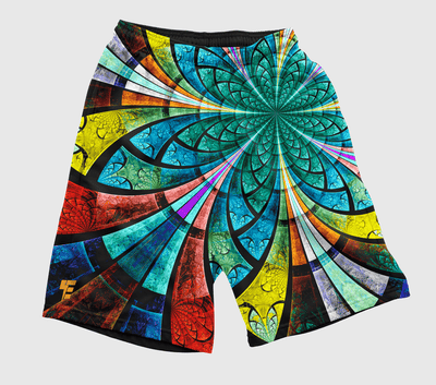 Optical Stained Glass Shorts Mens Shorts T6