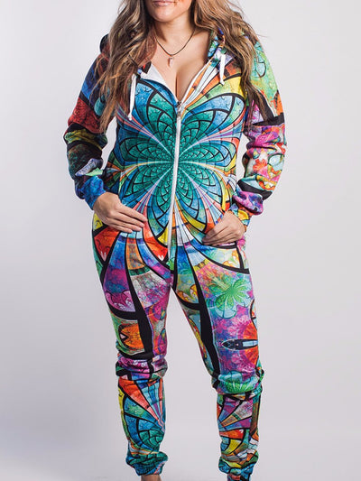 Optical Stained Glasss Adult Onesie Onesie T6