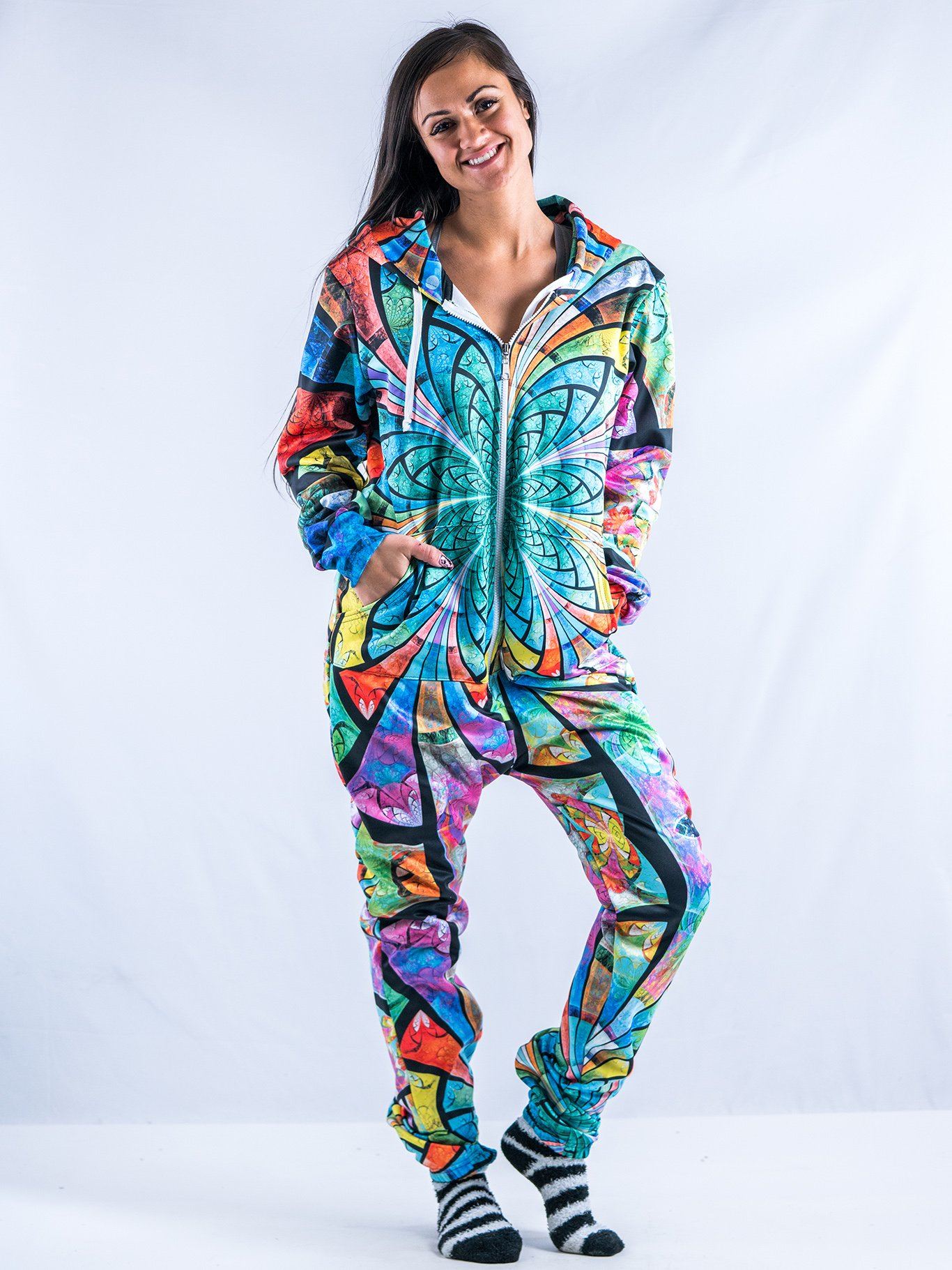 Optical Stained Glasss Adult Onesie Onesie T6 S 