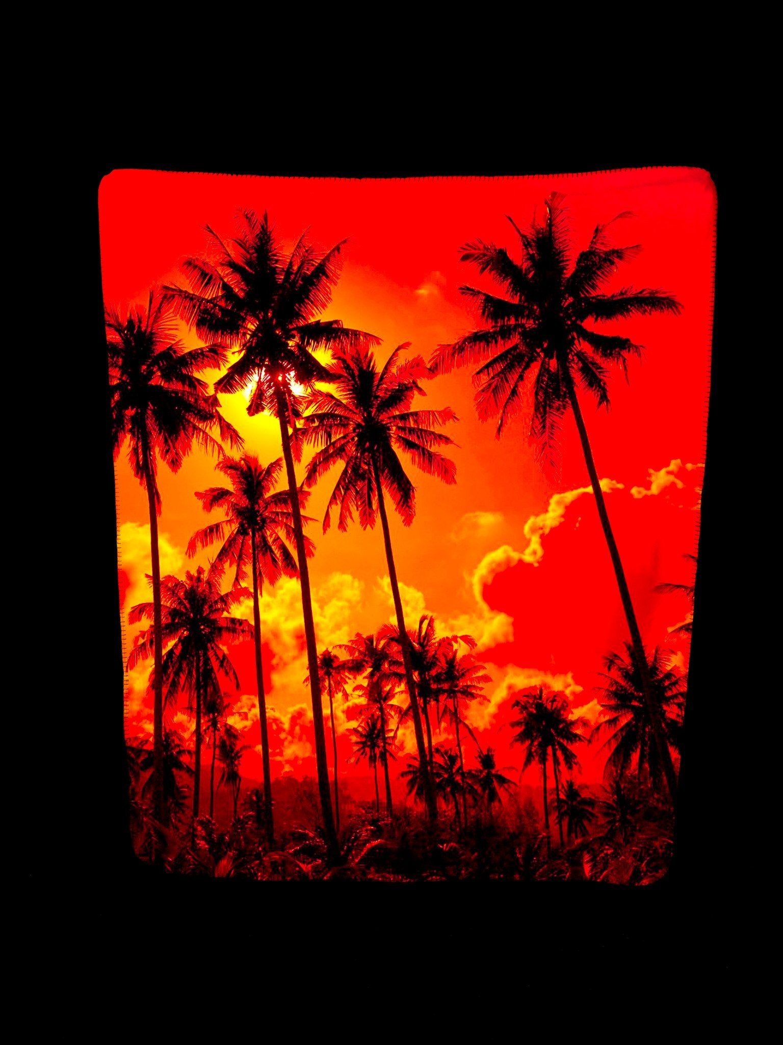 PALM TREE SUNSET FOOTSIE BLANKET Footed Blanket Electro Threads 