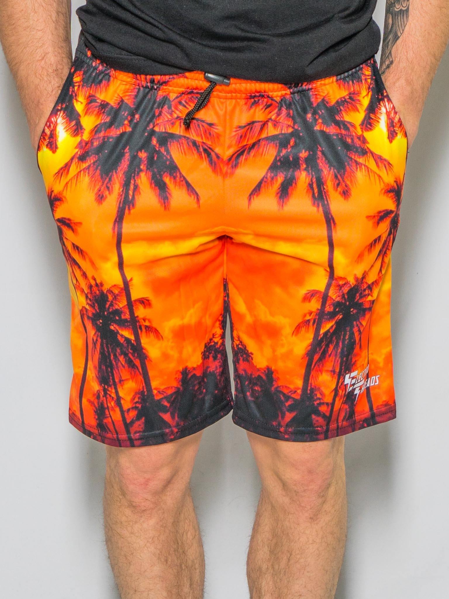 Palm Tree Sunset Shorts Mens Shorts T6 