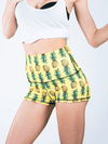 Pineapple Yoga Shorts Yoga Shorts T6 XS High Waist Yellow
