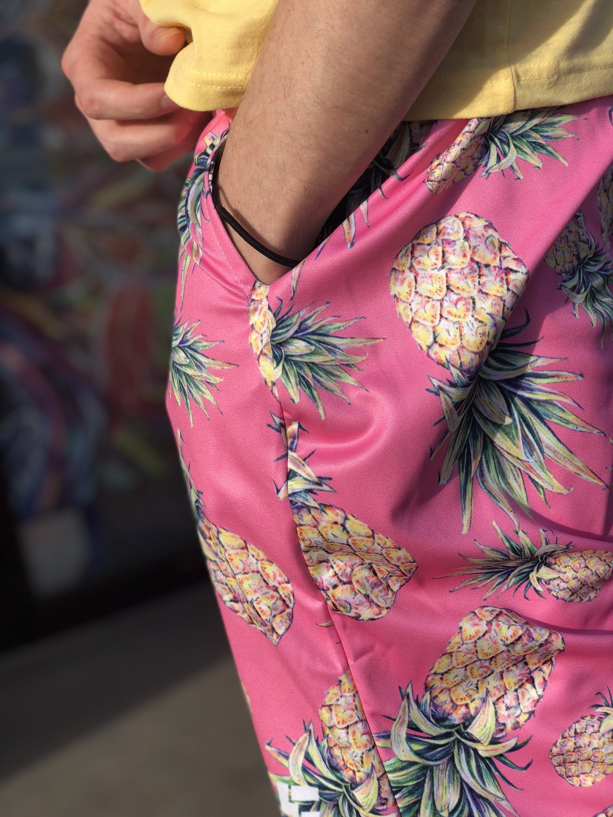 Pink Pineapple Shorts - Electro Threads