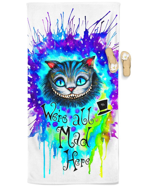 Pixie Cheshire Cat Beach Throw Towel Electro Threads 