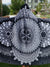 Platonic Mandala Black Hooded Blanket Hooded Blanket Electro Threads 