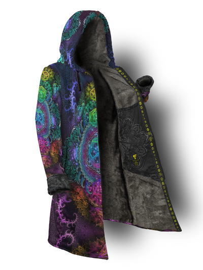 Platonic Mandala V2 Cyber Cloak Cyber Cloak Electro Threads Long Sleeve-No Bag XX-Small Cosmic Fur (Grey)