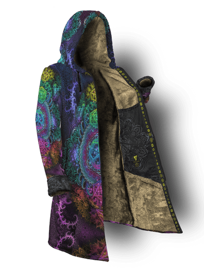 Platonic Mandala V2 Cyber Cloak Cyber Cloak Electro Threads Long Sleeve-No Bag XX-Small Beige Sherpa