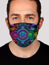Platonic Mandala V2 Face Mask Face Masks Electro Threads