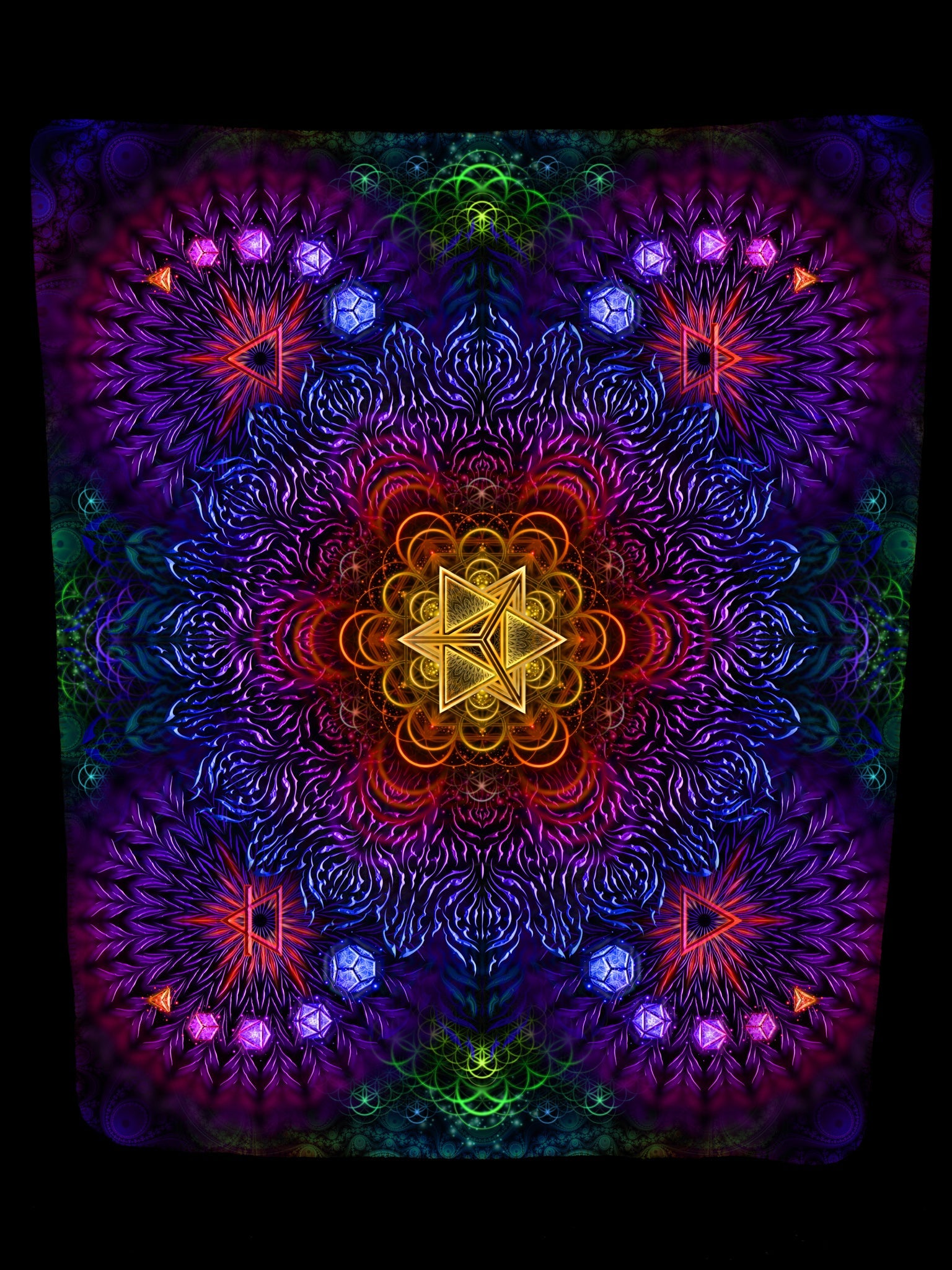 Psychedelic Awakening BIG ASS Blankets | 12' X 9' Big Ass Blanket Electro Threads 