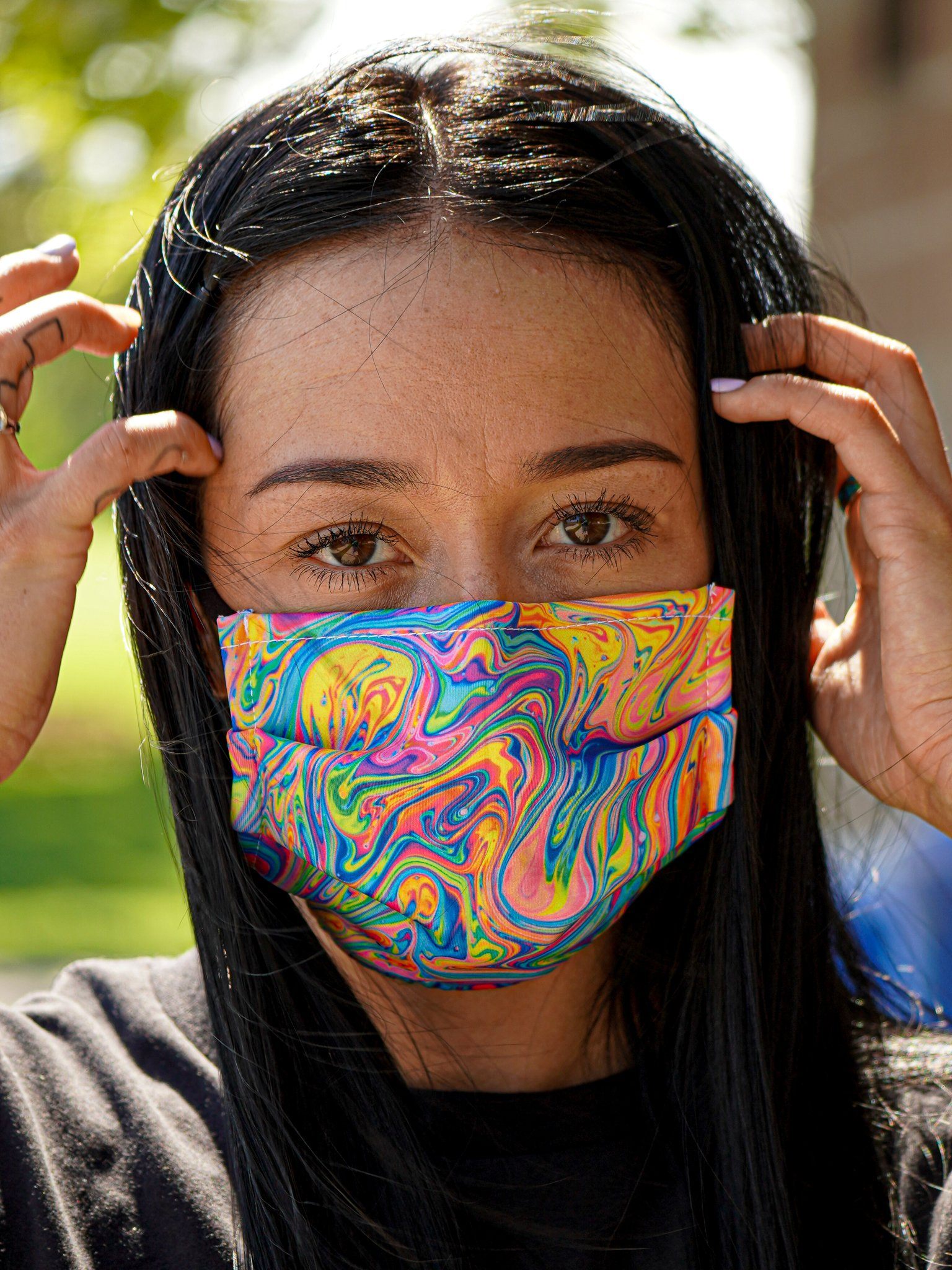 Rainbow Sherbet Face Mask Face Masks Electro Threads 