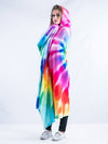 Rainbow Tie Dye Hooded Blanket Hooded Blanket Electro Threads
