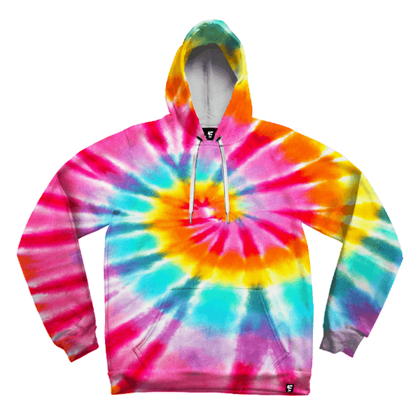 Rainbow Tie Dye Unisex Hoodie - Electro Threads