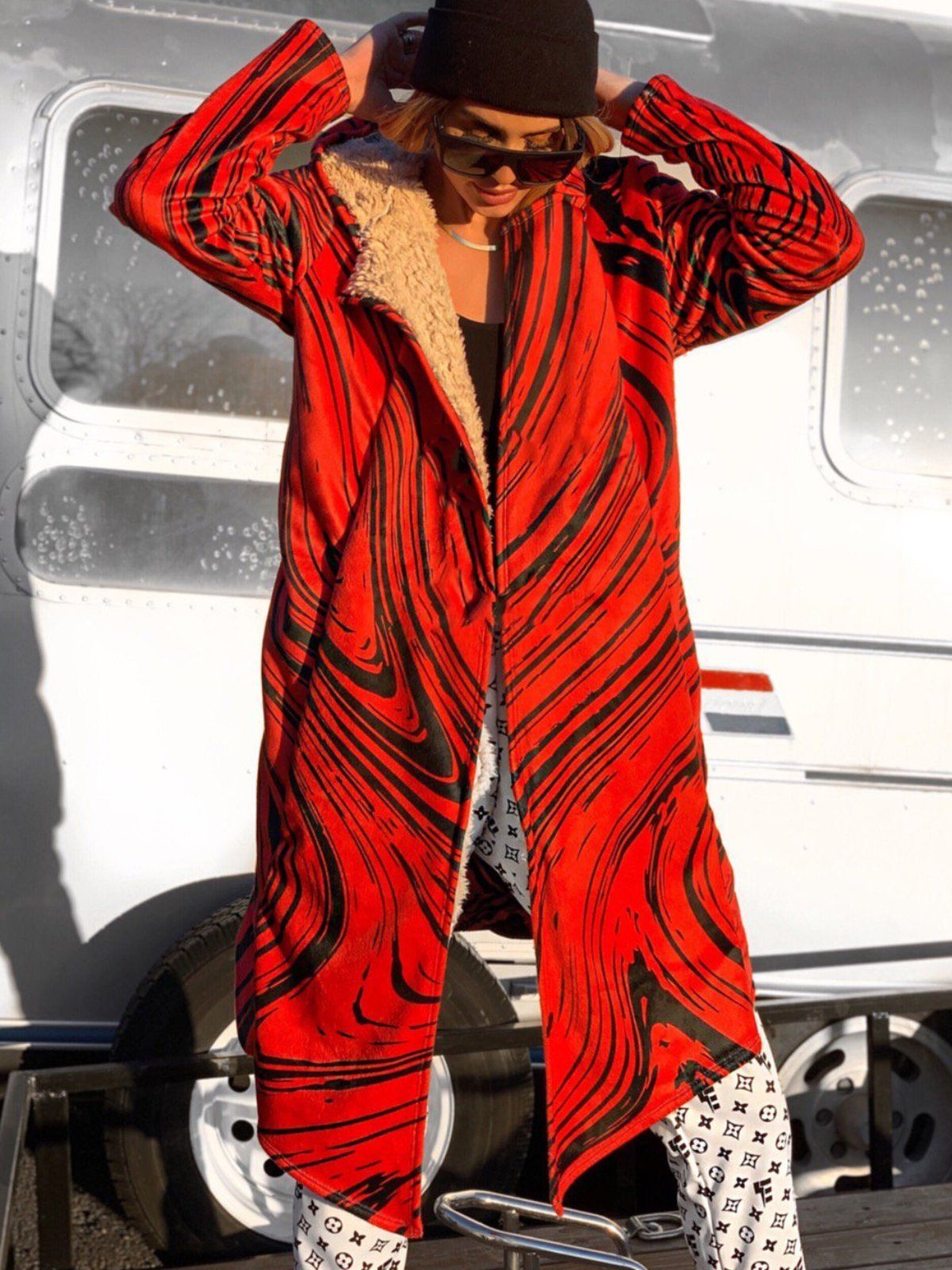 Red Retro Electro Dream Cloak Dream Cloak Electro Threads 