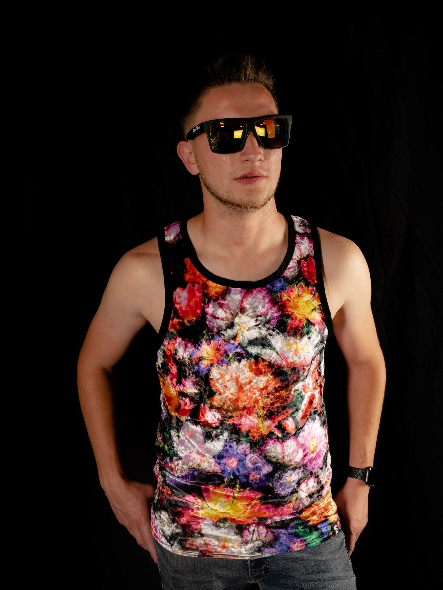 Sacred Bloom Unisex Tank Top Tank Tops Electro Threads 