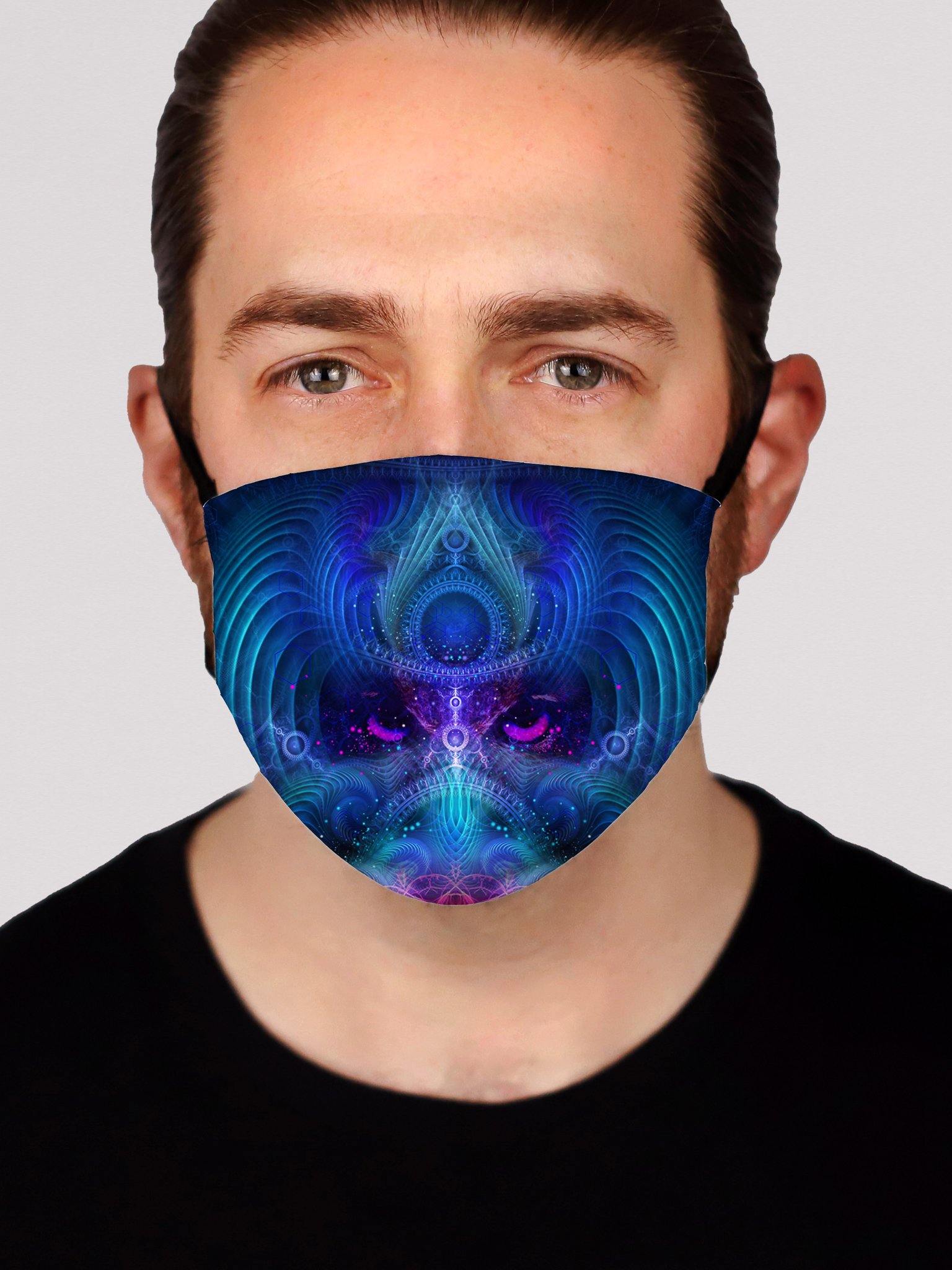 Shamanic Wisdom Blue Face Mask Face Masks Electro Threads 