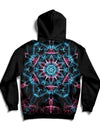 Smokey Blue Mandala Back Panel Unisex Hoodie Pullover Hoodies T6