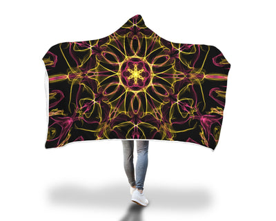 Smokey Yellow Mandala Hooded Blanket Hooded Blanket Electro Threads