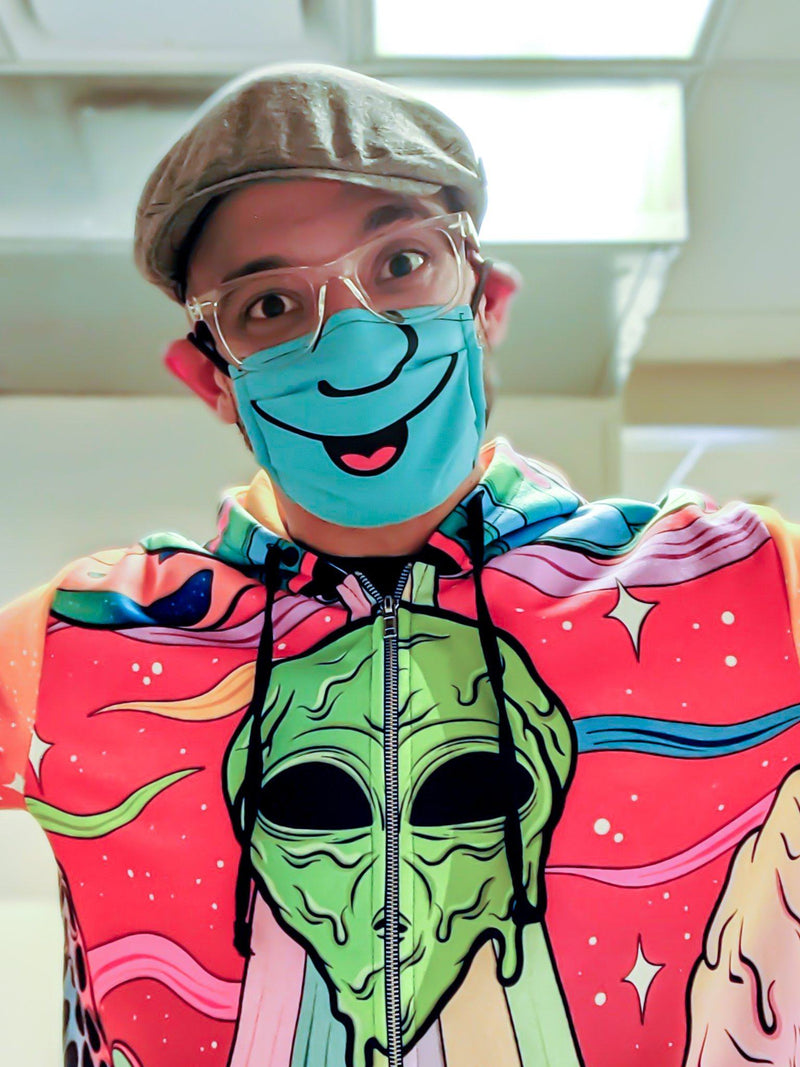 Smurffie Smurf Face Mask Face Masks Electro Threads 