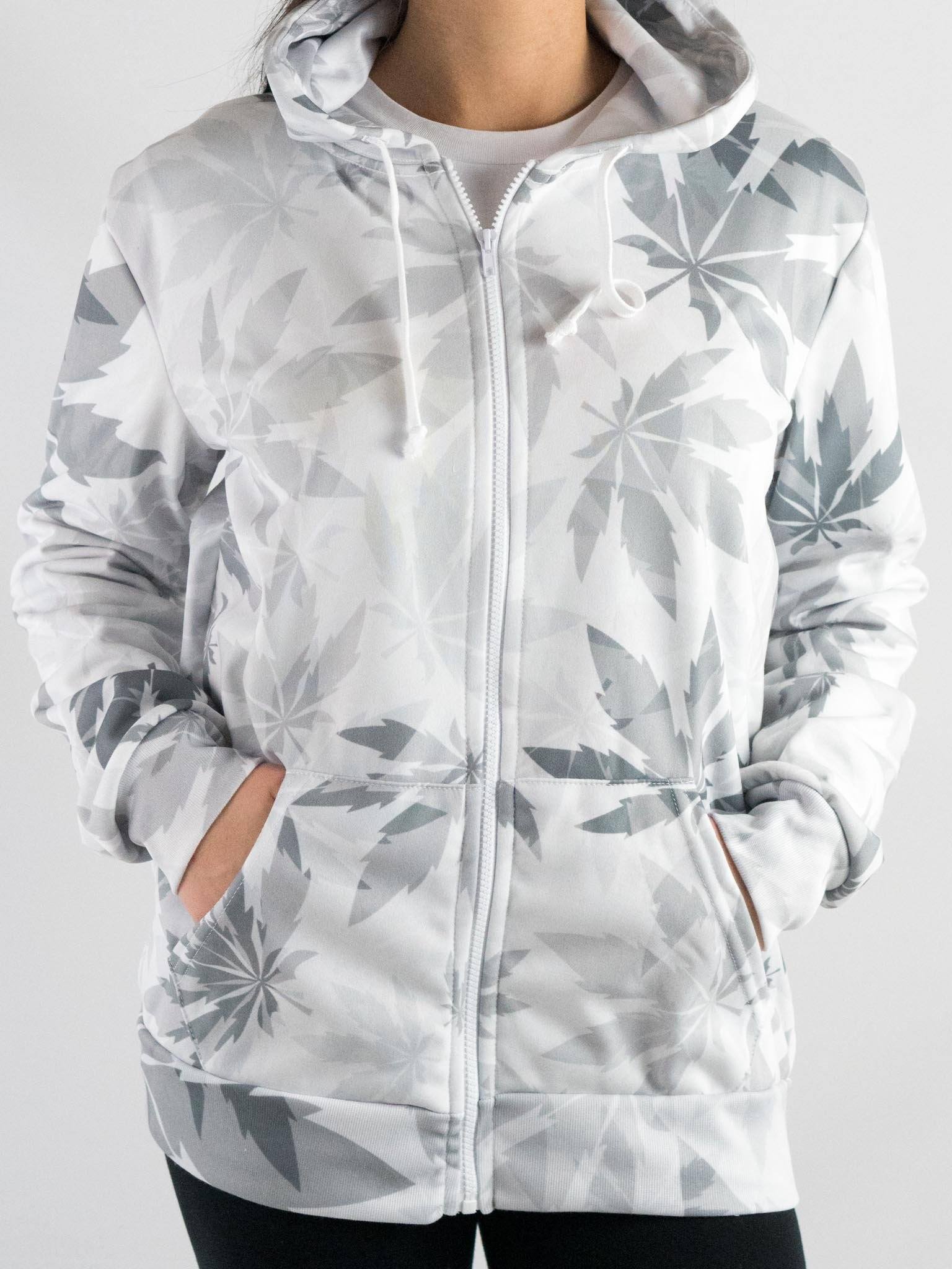 Nike camouflage print discount zipped hoodie white