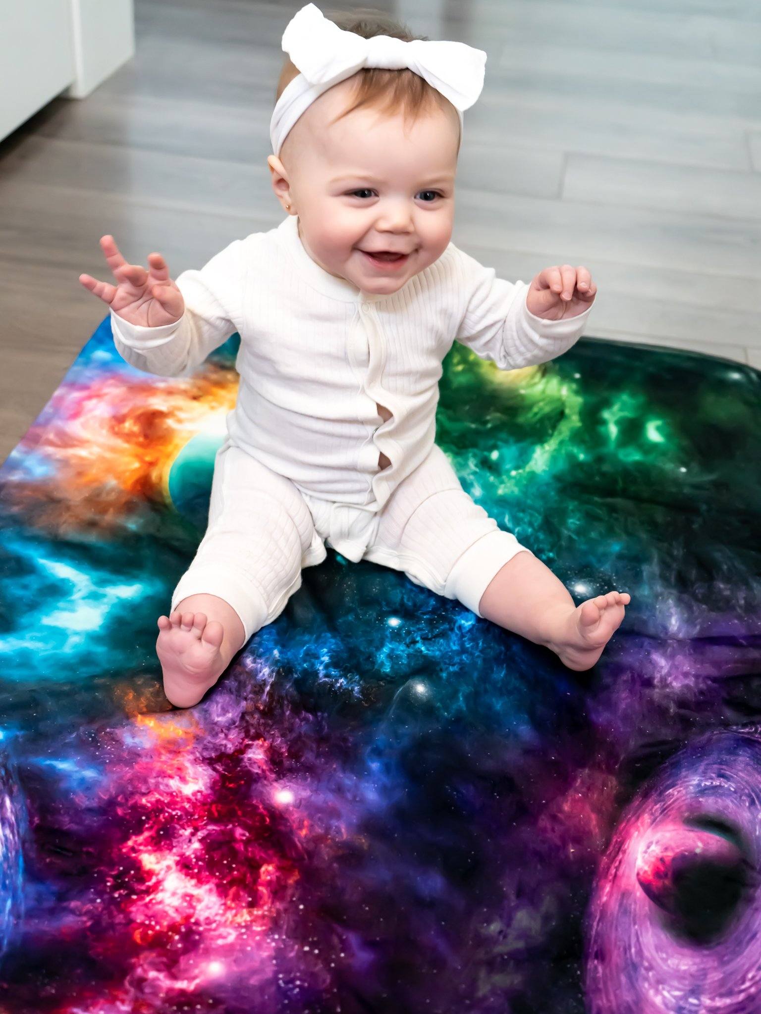 Space Art Baby Blanket Baby Blanket Electro Threads 