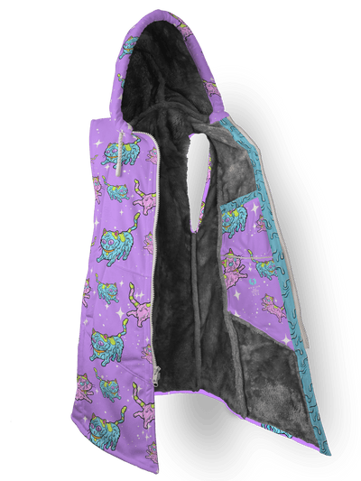 Space Cat Drip Cyber Cloak Cyber Cloak TCG Sleeveless-No Bag XX-Small Cosmic Fur (Grey)