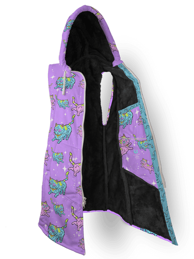 Space Cat Drip Cyber Cloak Cyber Cloak TCG Sleeveless-No Bag XX-Small Black Sherpa