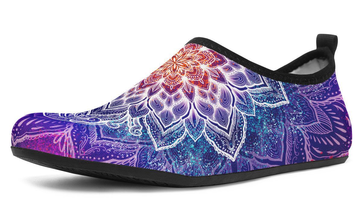 Spark Of Joy Mandala Aquabarefootshoes YWF Women's Aqua Barefoot Shoes Black Sole US 3-4 / EU34-45