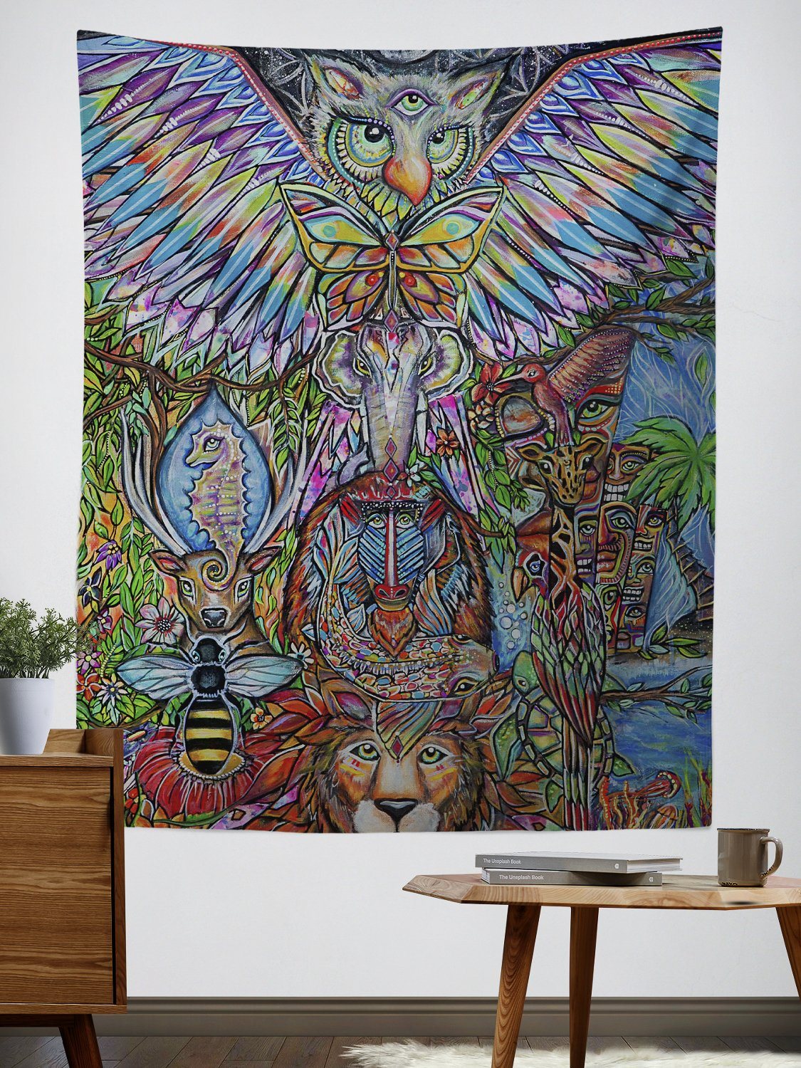 Spirit Totem Tapestry Tapestry Electro Threads 