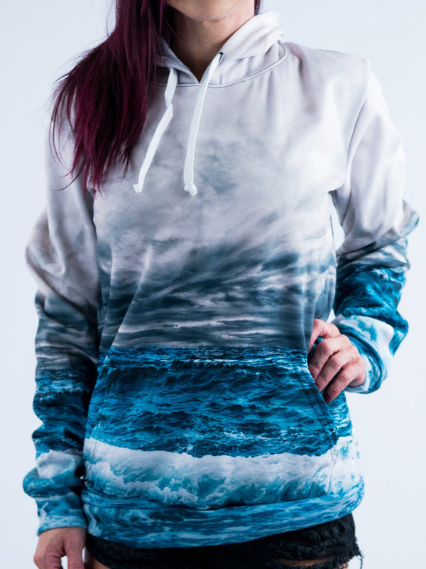 Stormy Ocean Unisex Hoodie Electro Threads