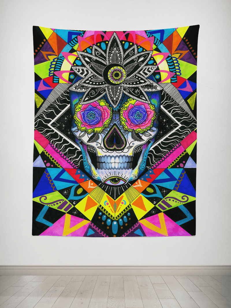 Sugar Skull Tapestry Tapestry Electro Threads 