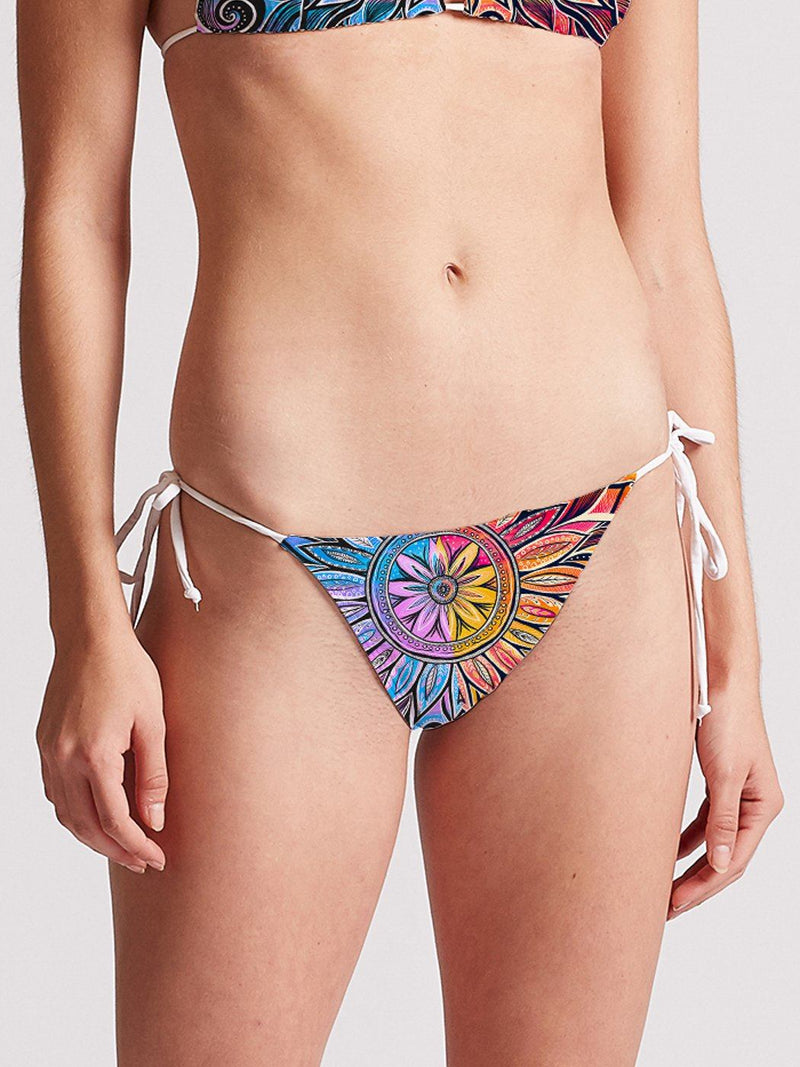 Sun & Moon-Ray Mandala Bikini Bottom Bikini Bottoms Electro Threads 