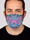 Sun & Moon-Ray Mandala Face Mask Face Masks Electro Threads 8 INCHES Moon-Ray