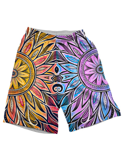 Sun & Moon-Ray Mandala Shorts Mens Shorts Electro Threads