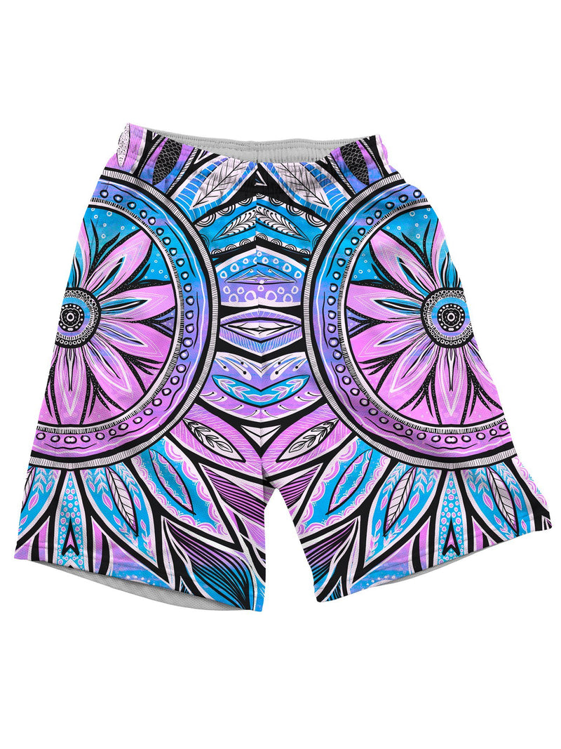 Sun/Moon-Ray Mandala Shorts Mens Shorts Electro Threads 28W Standard Sun-Ray