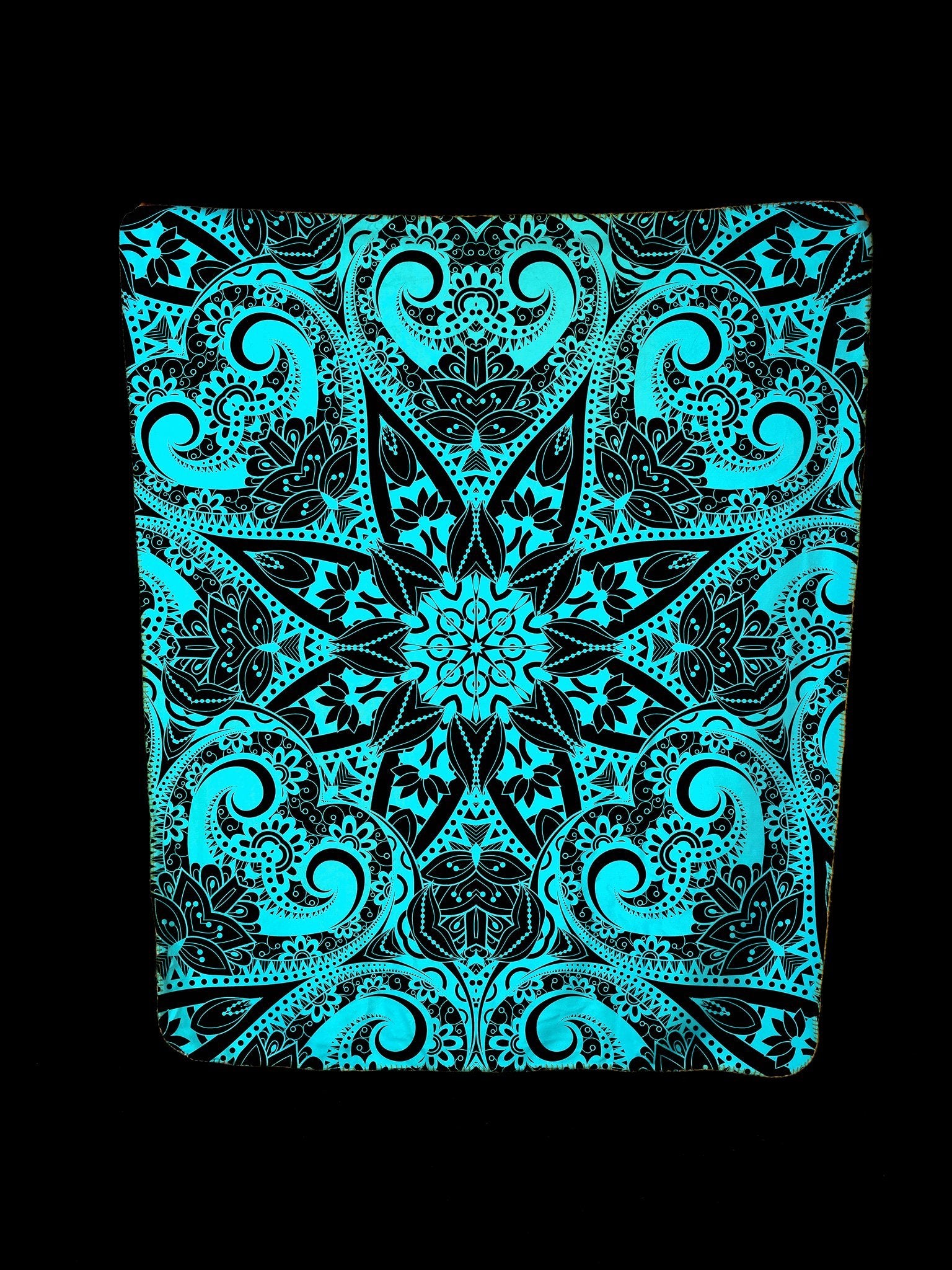 TEAL MANDALA FOOTSIE BLANKET