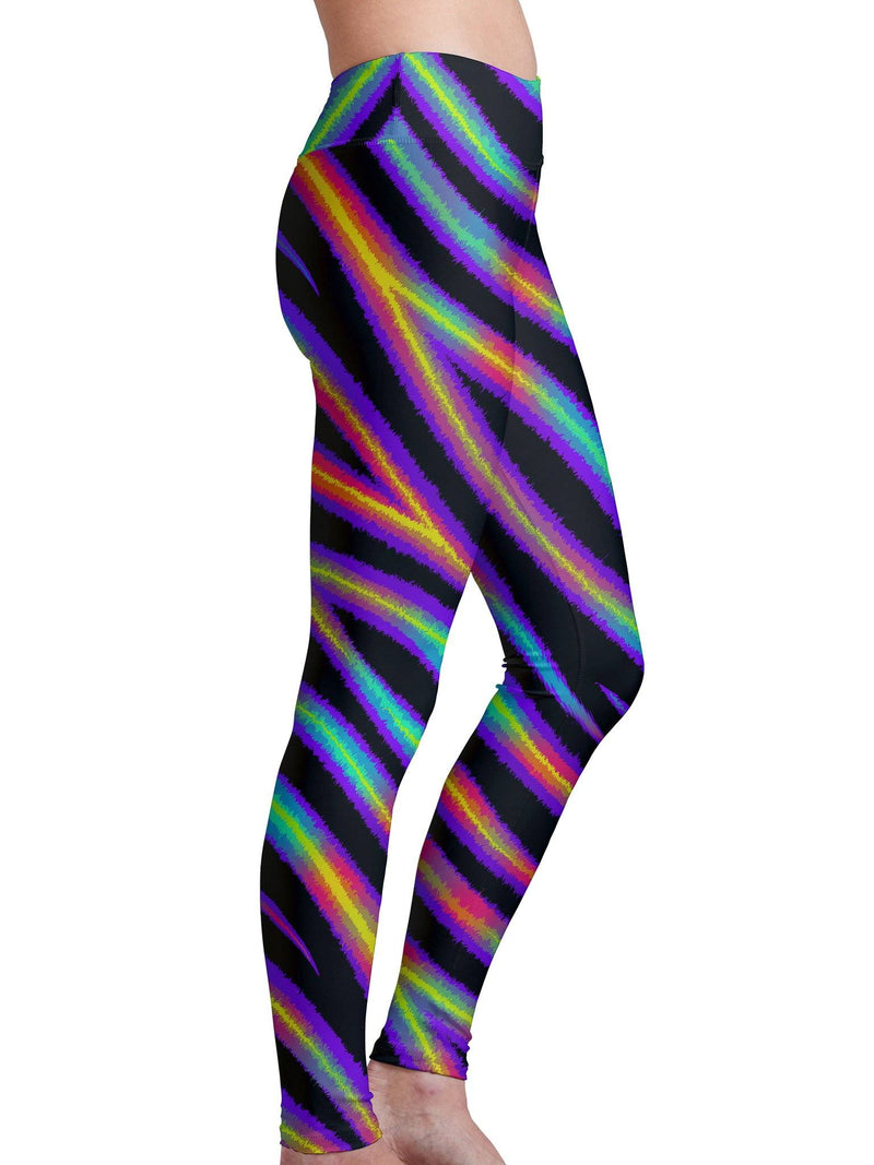 Tiger Stripes (Colorful) Leggings Leggings Electro Threads 