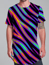 Tiger Stripes (Colorful) Unisex Tall Tee Mens Tall Tee Electro Threads