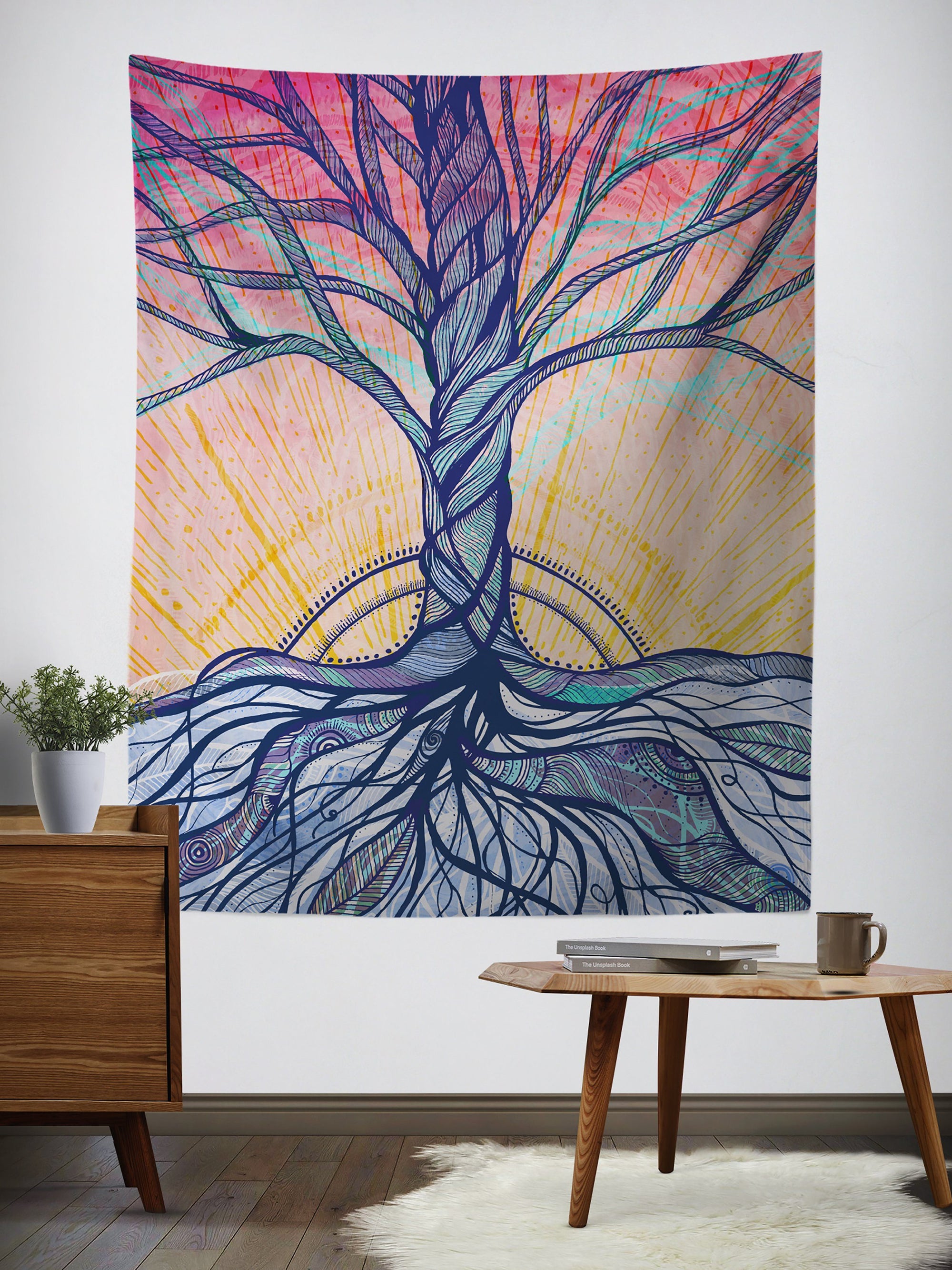 Tranquilitree Wall Tapestry Tapestry Electro Threads 