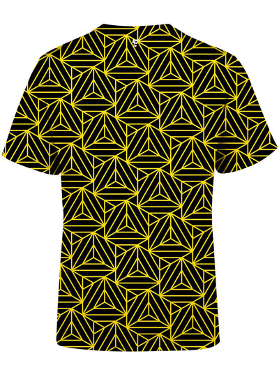 Trinity Vortex (Yellow) Unisex Crew T-Shirts Electro Threads