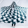 Trippy Checkers Hooded Blanket Hooded Blanket Electro Threads