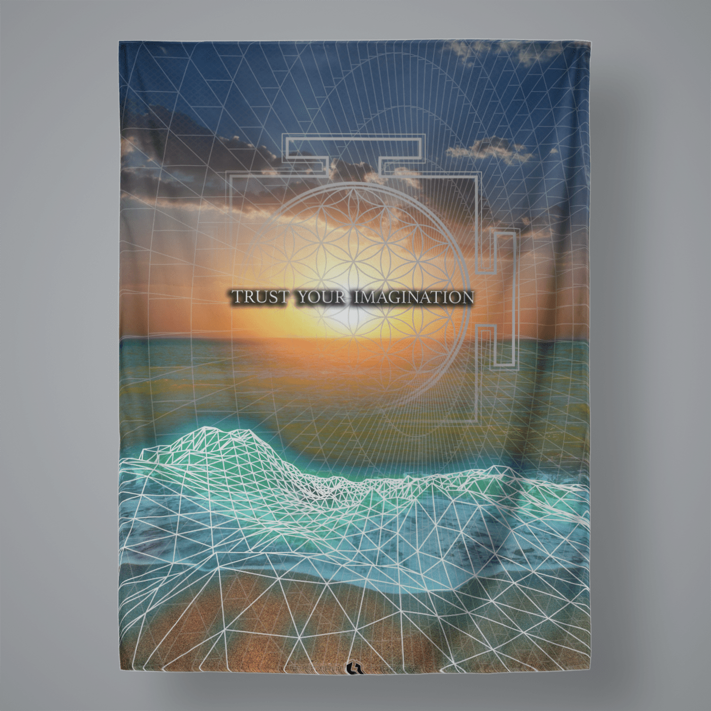 TRUST YOUR IMAGINATION TAPESTRY Electro Threads LARGE: 60 x 80 