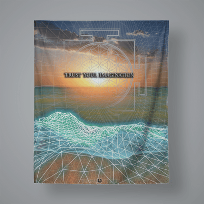 TRUST YOUR IMAGINATION TAPESTRY Electro Threads STANDARD: 50 x 60