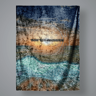 TRUST YOUR IMAGINATION TAPESTRY Electro Threads CRUSHED VELVET: 60 x 80