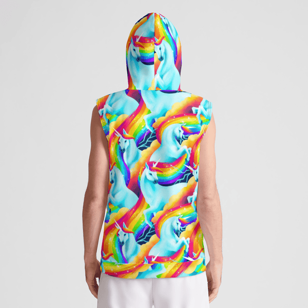 UNICORN SHERBET Mens Sleeveless Pullover Hoodie Electro Threads